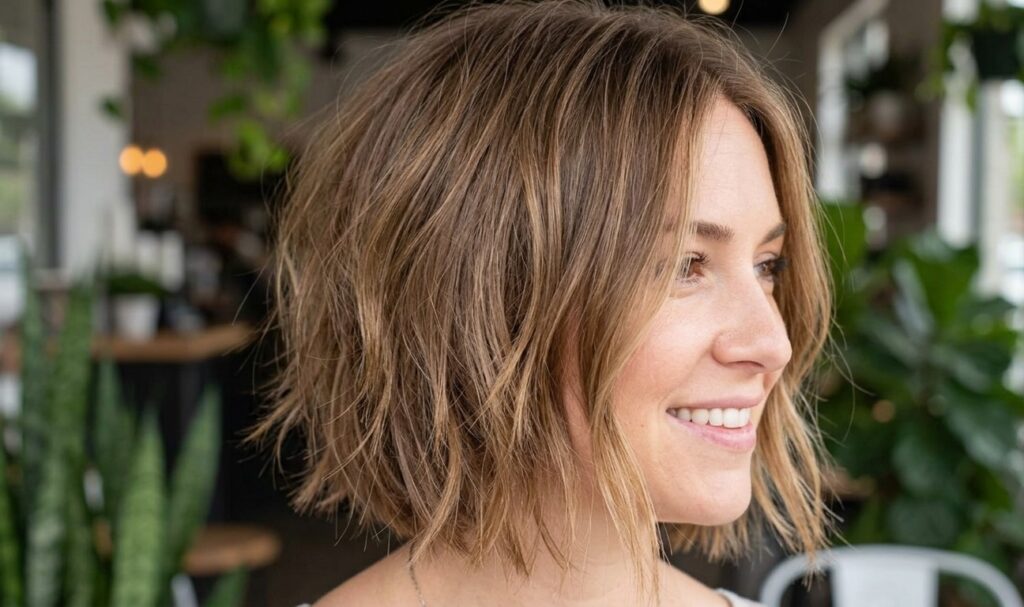 The Choppy Bob with Lived-In Ends