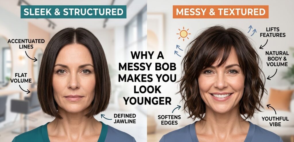 Why a Messy Bob Makes You Look Younger